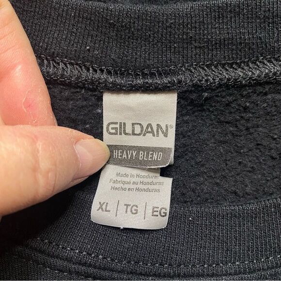 Golden Heavy Blend Nirvana Smiley Face Sweatshirt Black Sz XL - Picture 8 of 11